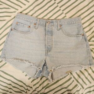 Levi's Light Blue Jean Shorts